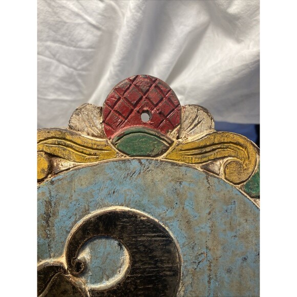 Vintage 1930-40 Wayang Puppet on Blawong Wood Board Indonesian Hand Painted Art - Picture 3 of 8